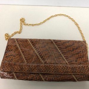 Brown Snakeskin w/ gold strap